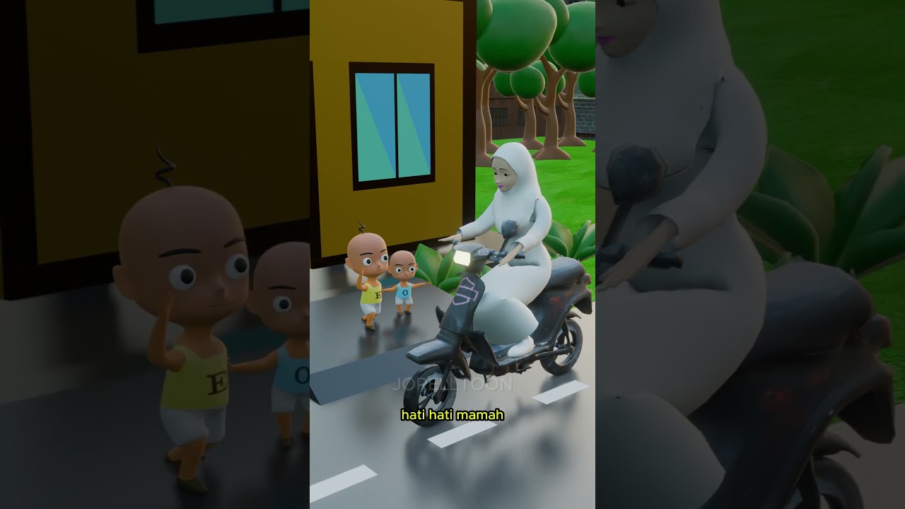 KOK MAMAH BELUM PULANG!! #jorelltoon #upinipin #shorts #comedy #parody