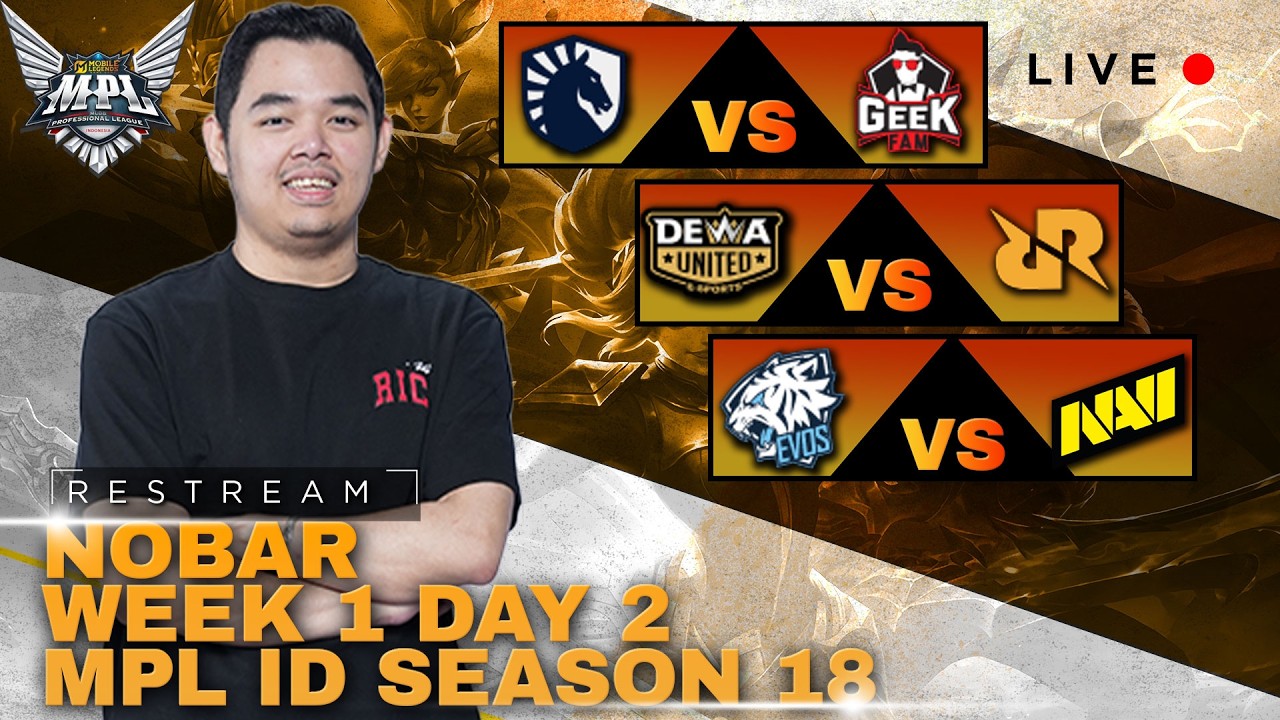 EVOS VS NAVI |  RESTREAM MPL S18 WEEK 1 DAY 2 #mlbbidcreator