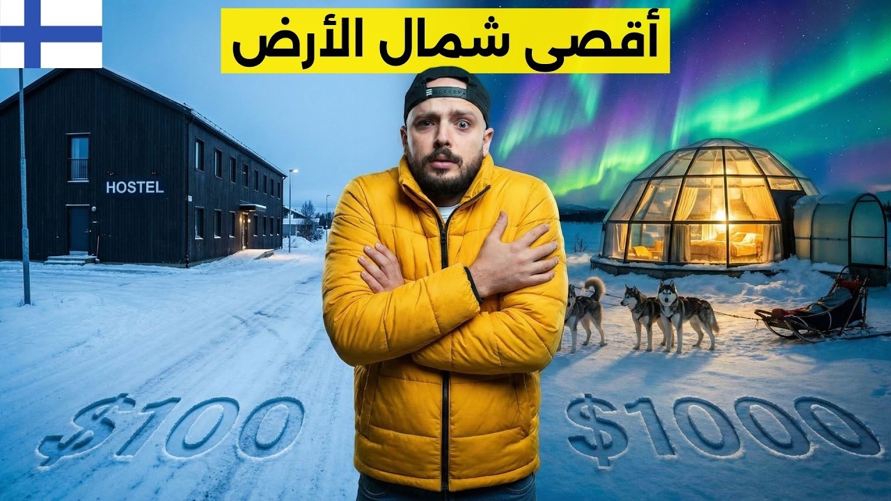 سافرت الدائرة القطبية الشمالية ب 100 دولار وبـ 1000 دولار 🤯