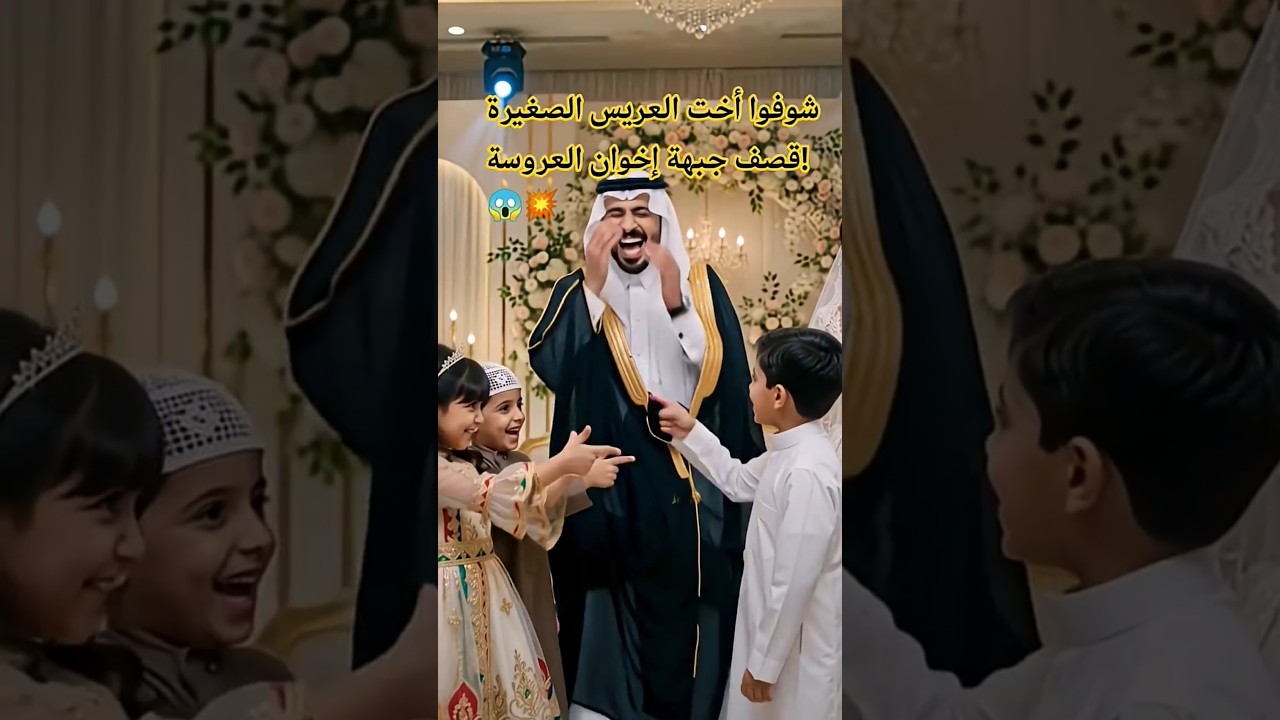 ​أخت العريس الصغيرة قصف جبهة اخو العروسة! 😱💥 #عرس #حفل_2026#فساتين #shorts #فستان_زفاف_سعودي #كوميدي