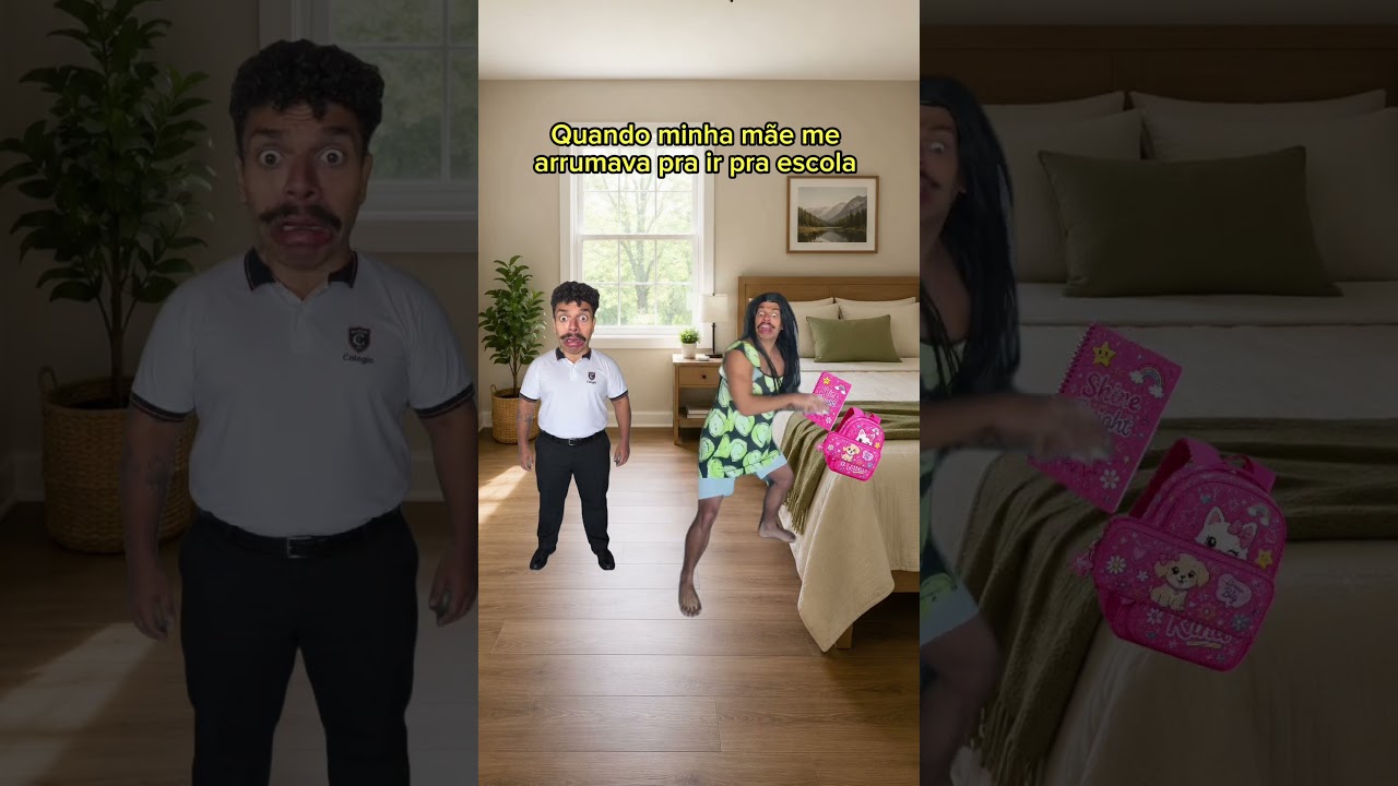 Quando minha mãe me arrumava pra ir pra escola