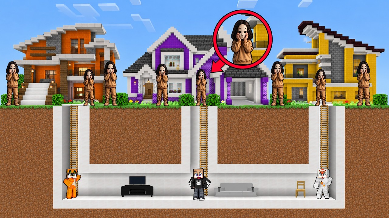 KITA BUAT TEROWONGAN RAHASIA VS IBU BILANG PAKAI INI DULU DI MINECRAFT!!