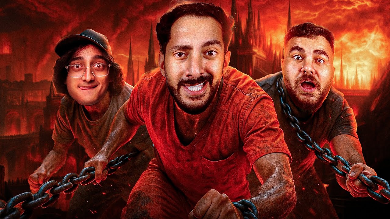 تريبلز يلعبوا أكتر لعبة مستفزة😠Chained together
