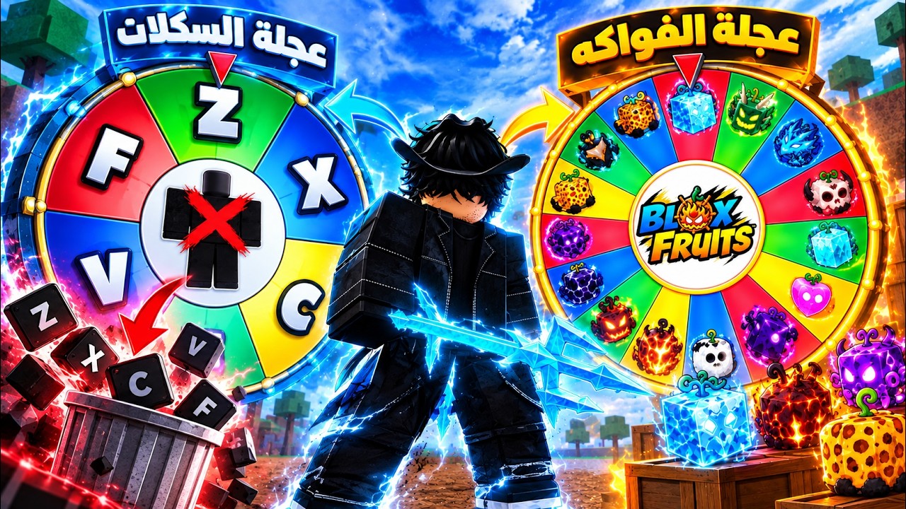 عجلة الحظ تختار فاكهتي وتحذف سكل عشوائي !🔥 | Blox Fruits