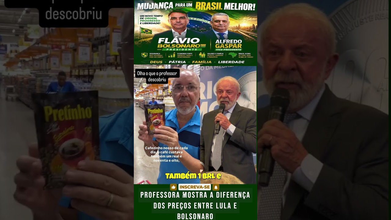 Professor mostra a diferença dos preços entre lula e Bolsonaro #noticias