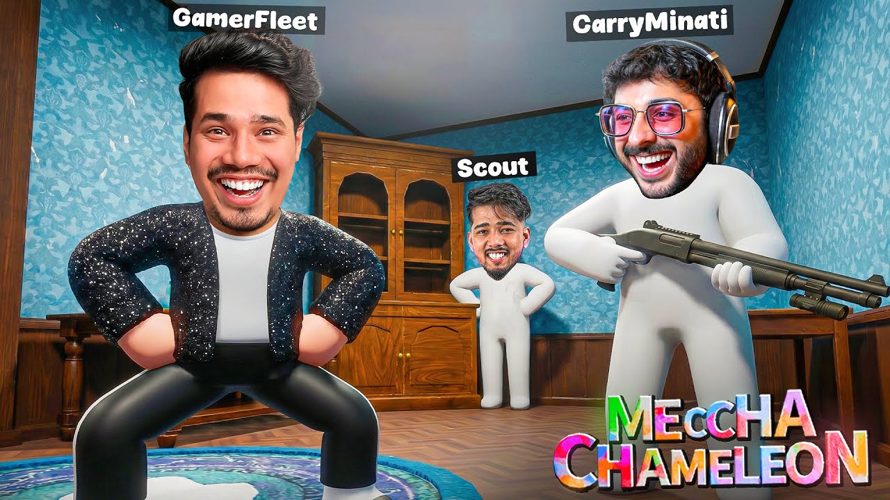 FUNNIEST 500IQ IN MECCHA CHAMELEON WITH CARRYMINATI 😱🤣