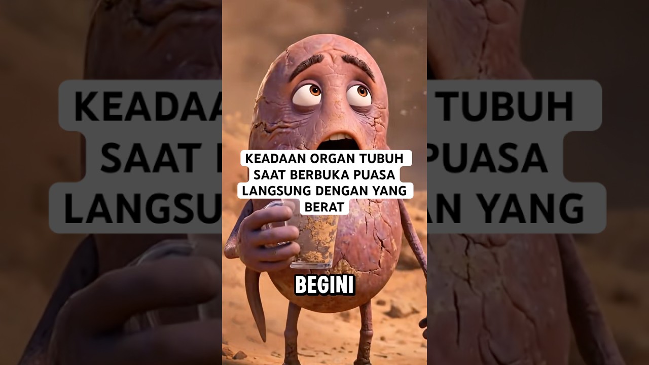 Pelan-pelan, kasih air putih dulu yang cukup😒 #edukasikesehatan #faktamenarik #berpuasa #animasi
