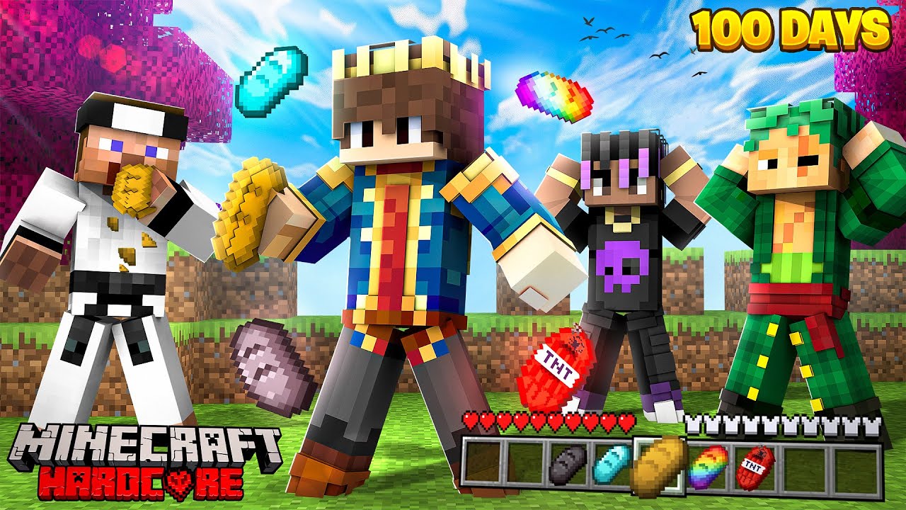 100 Days But YOU CAN CRAFT SUPER OP BREADS In Minecraft Hardcore 😱