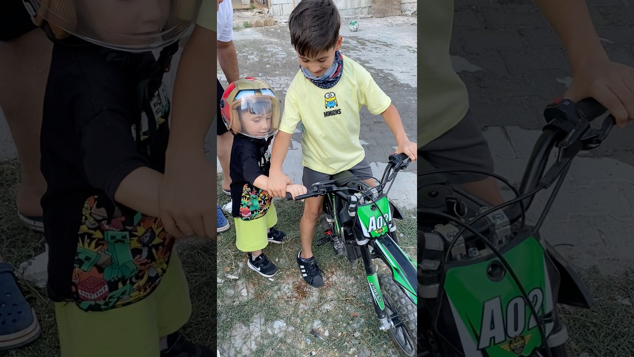KÜÇÜK MOTORCU ÇALIŞTIR MOTORU‼️😂😎