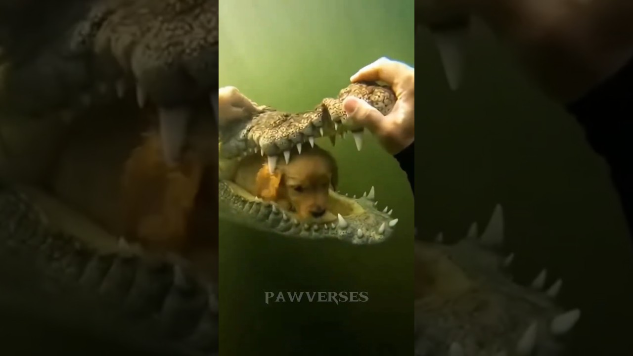 🐊CROCODILE Almost Ate My Puppy 🐶😭💔 #shorts
