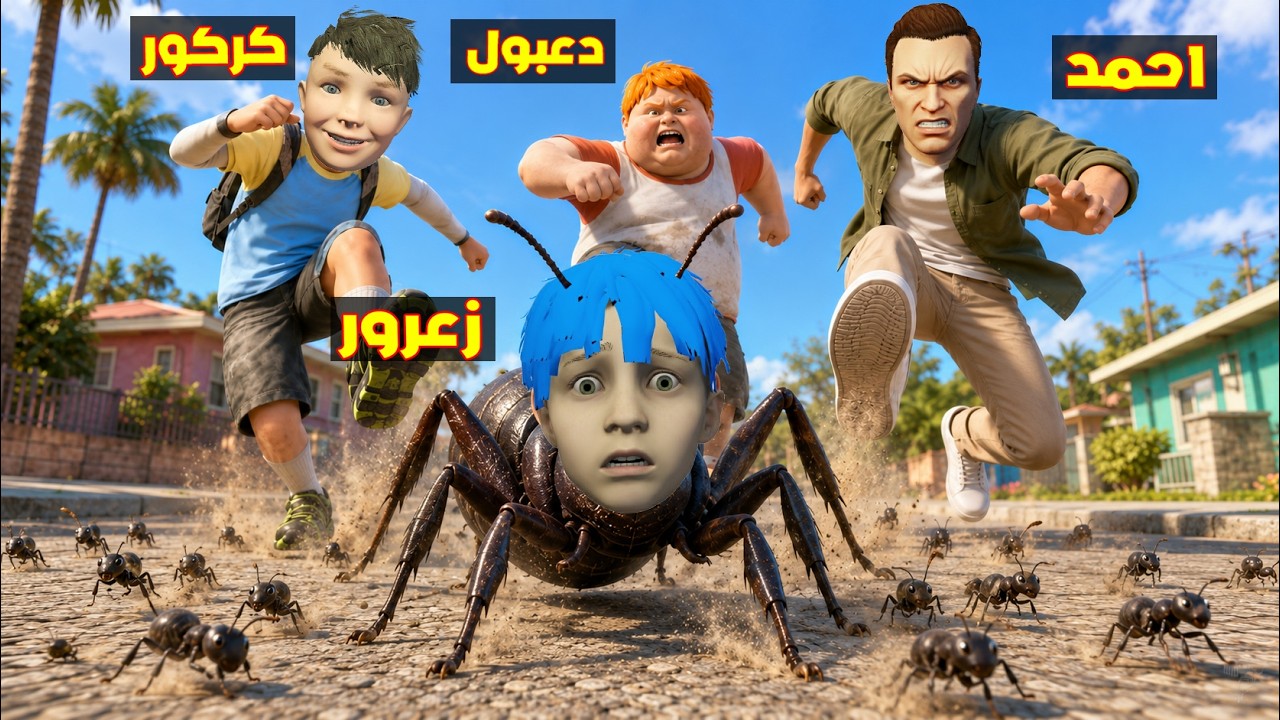 فلم قراند : الجميع سوف يدعس زعرور النملة العملاق في ثانية واحدة ( كركور يضرب ) ؟؟🔥😂