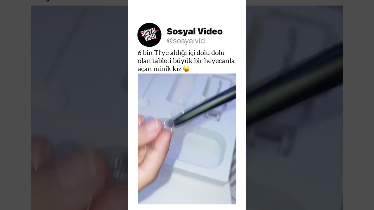 6 bin Tl’ye aldığı içi dolu dolu olan tableti büyük bir heyecanla açan minik kız 😀