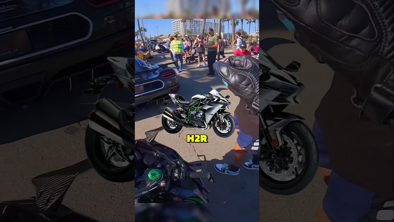 Uma H2R num encontro de CARROS!