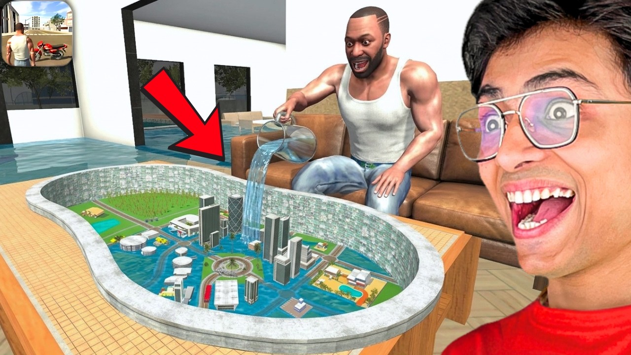 Franklin Found TINY CITY in INDIAN BIKE DRIVING 3D😱