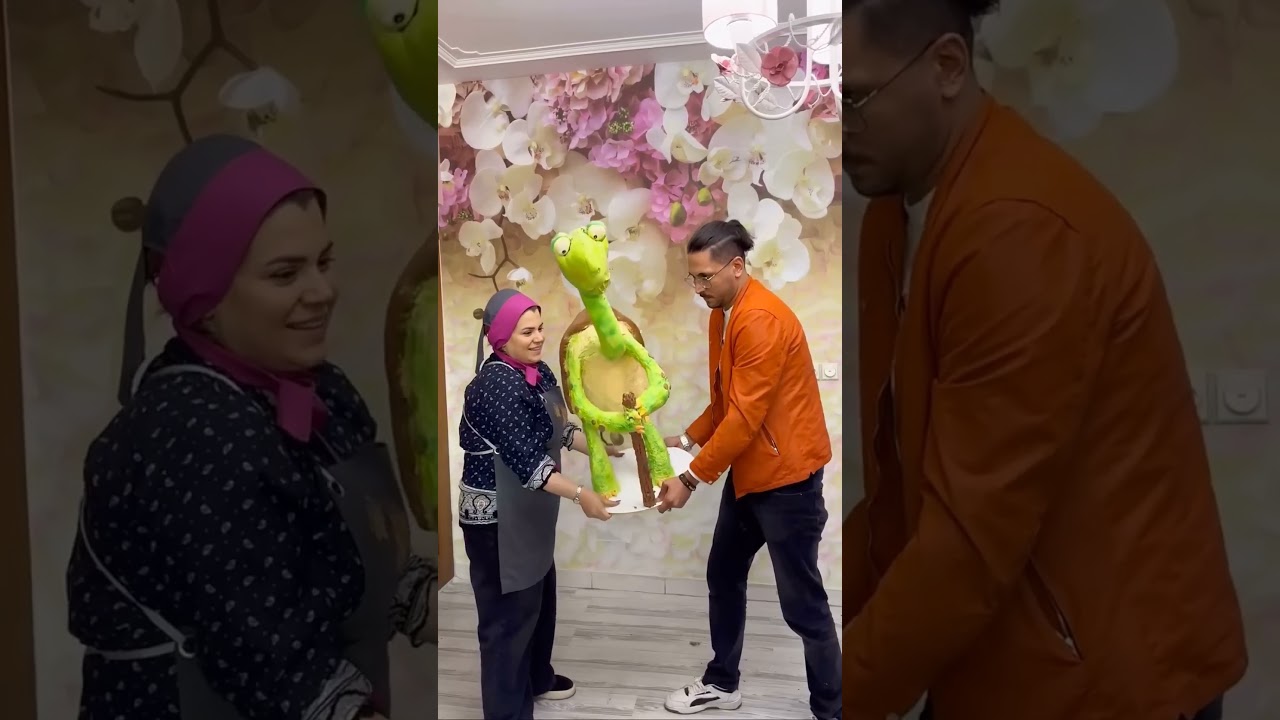 شوف كيكه🎂على شكل حيوانات😮ولاكن النهايه صادمه😱 #viral #fact