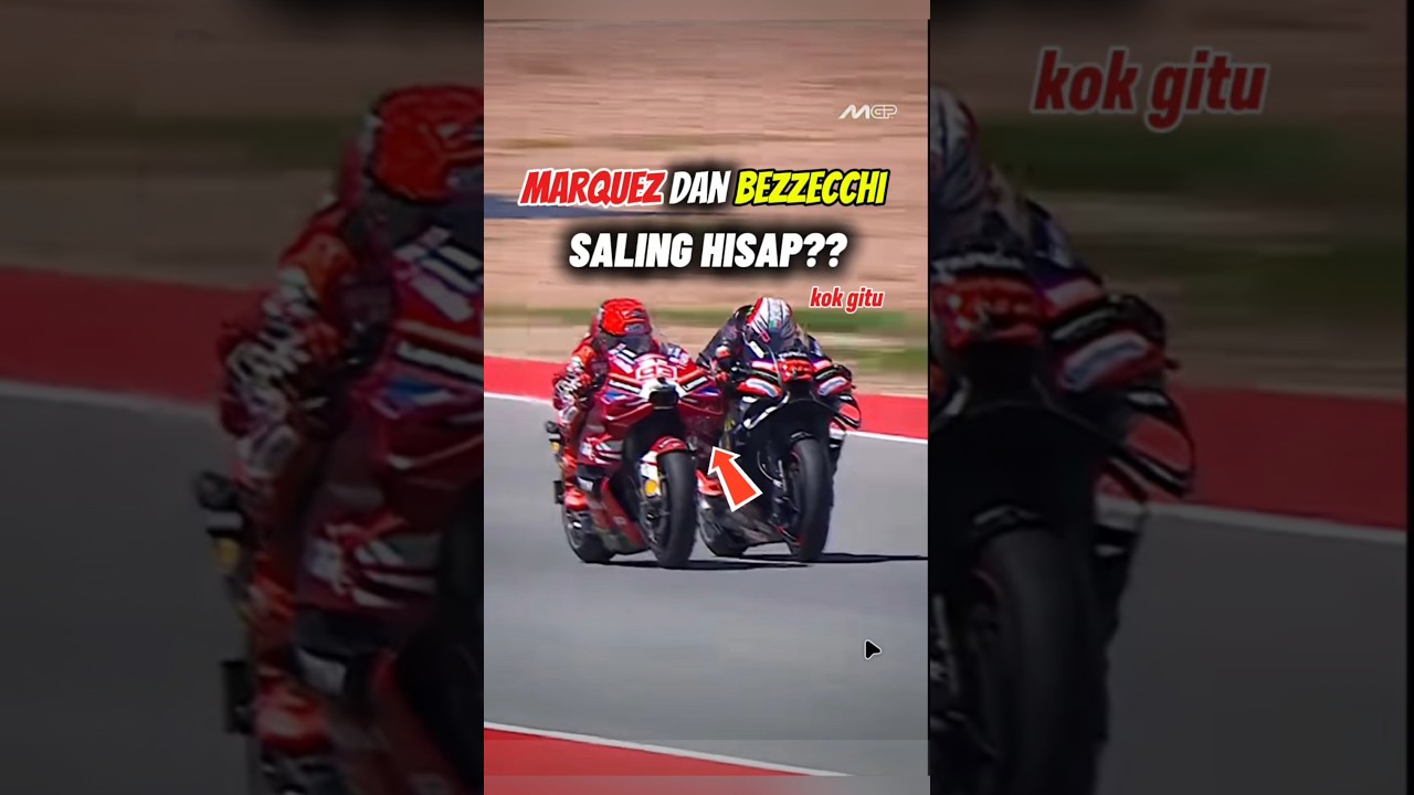 Duel 300 KM/Jam Ini Bikin Motor Marc & Bezzecchi Saling Sedot #marcmarquez #marcobezzecchi #aragongp