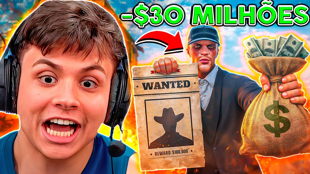 PAGUEI $30 MILHÕES pra pegar o PROCURADO 😱 GTA RP (Paulinho o LOKO)