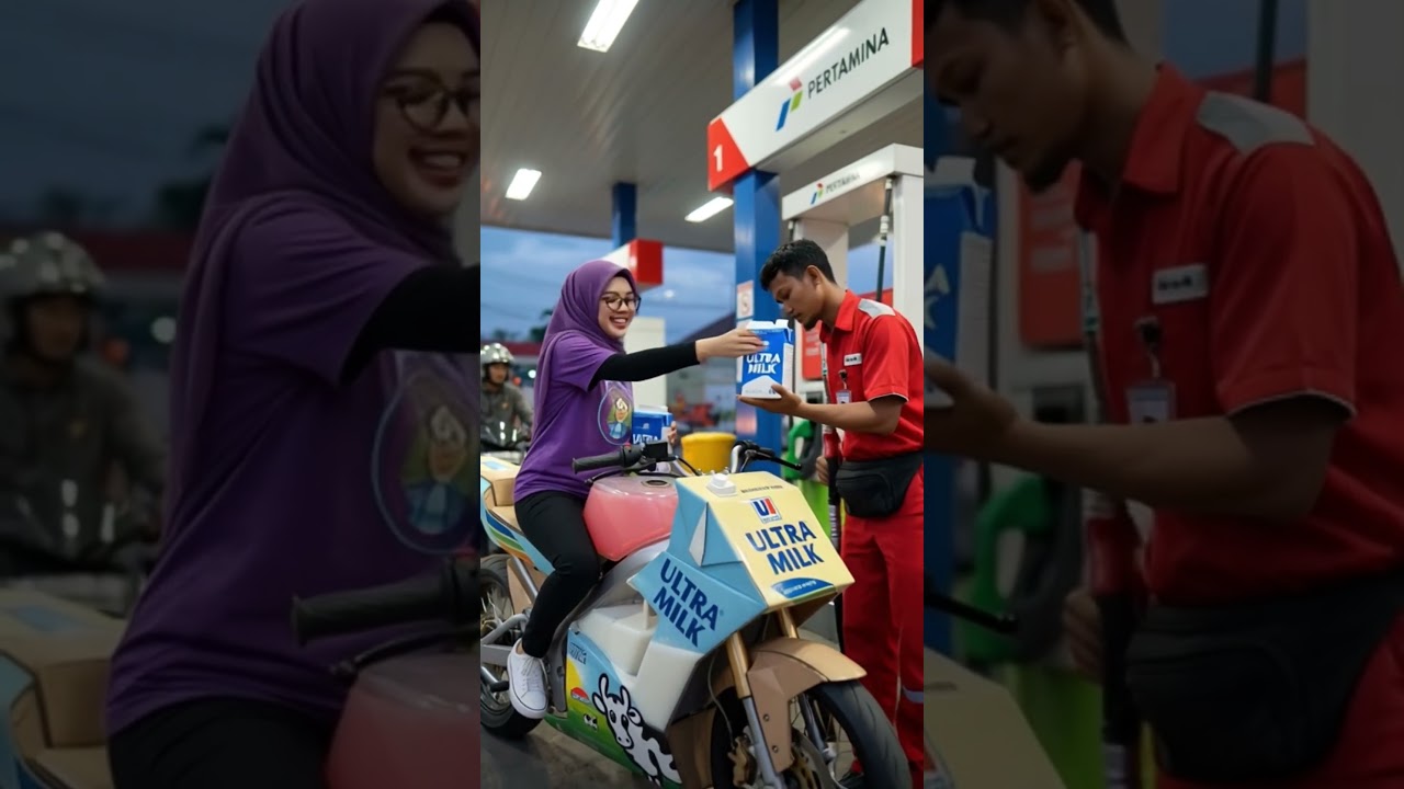 Viral 💯 motor Susu Ultra Milk isi bbm ⛽ #automobile #modifikasimotor