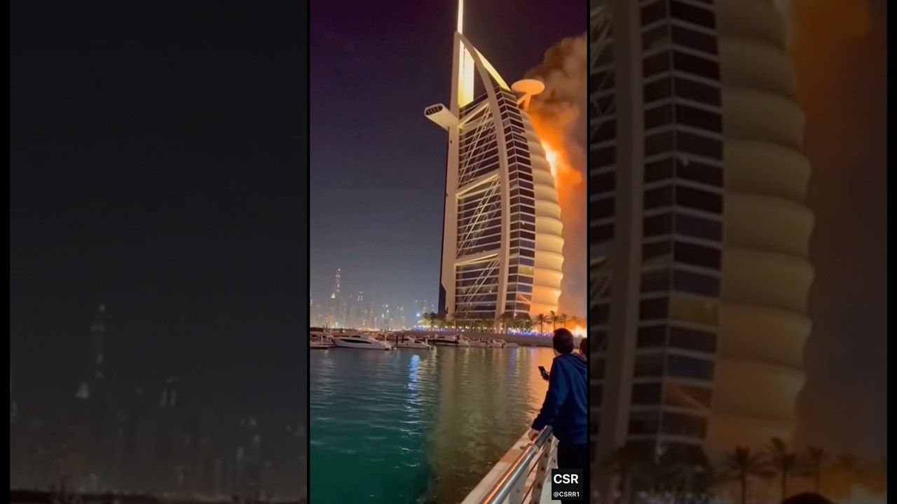 🔥DRONE VS Jumeirah Burj Al Arab #toyota #landcruiser #uae #dubai  #night #crazytime #peace