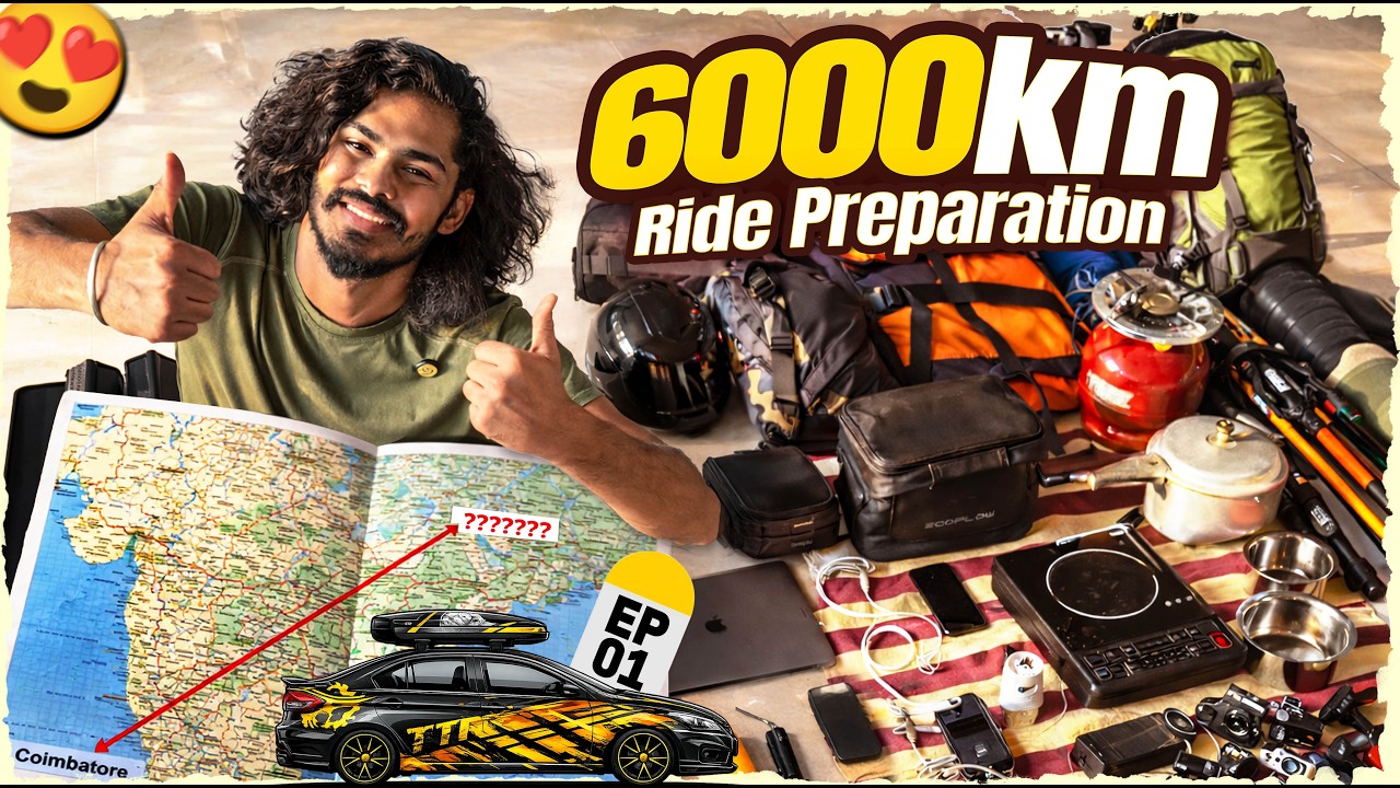 😍Next big ride 6000kms in our Pegasus car🔥| Ep - 01 | gas cylinder and electric induction ready | 