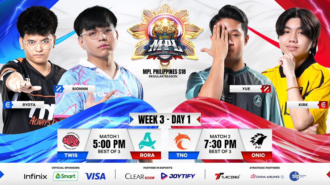 🔴 LIVE | MPL PH S18 | FILIPINO - Week 3 Day 1