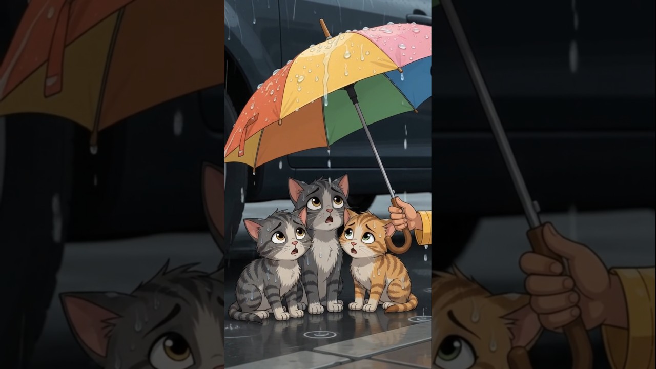 منيرة والقطط الثلاثة تحت المطر | قصة عن العطاء الحقيقي ☔🐱