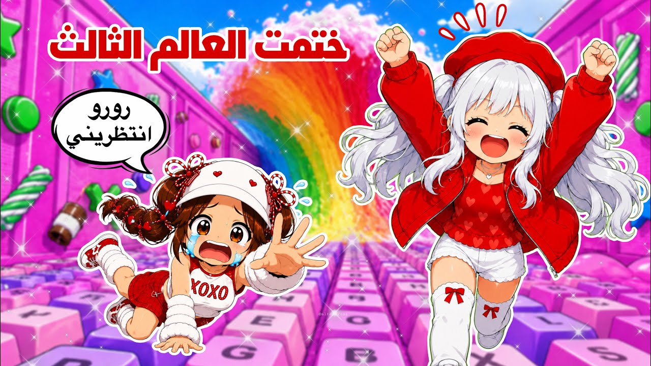 ختمت العالم الثالث🤩🌈في ماب الكيبورد | escape keyboard roblox | روبلوكس 