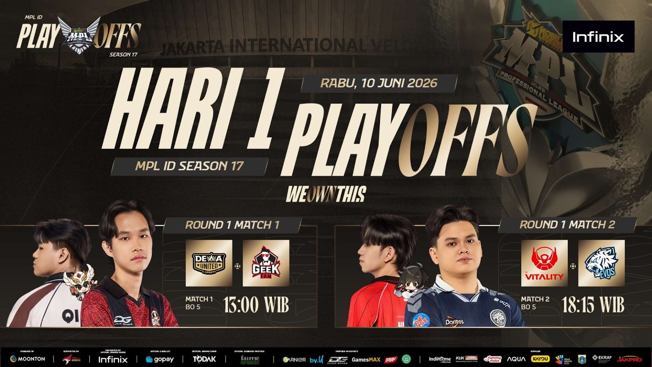 🔴 LIVE | MPL ID S17 | Playoffs Hari 1 | Bahasa Indonesia