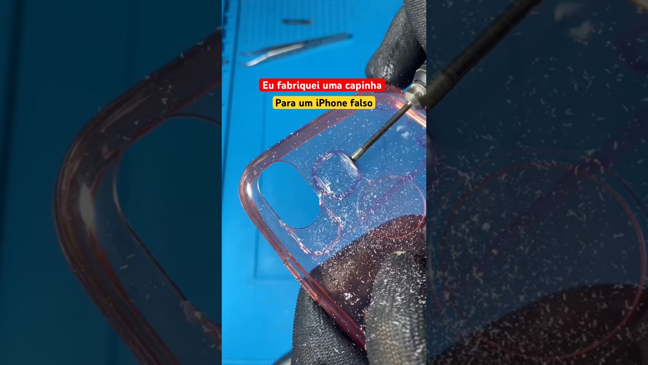 EU FIZ UMA CAPINHA  para este iPhone FALSO #iphone #fake #repair #tecnologia #apple #entretenimento