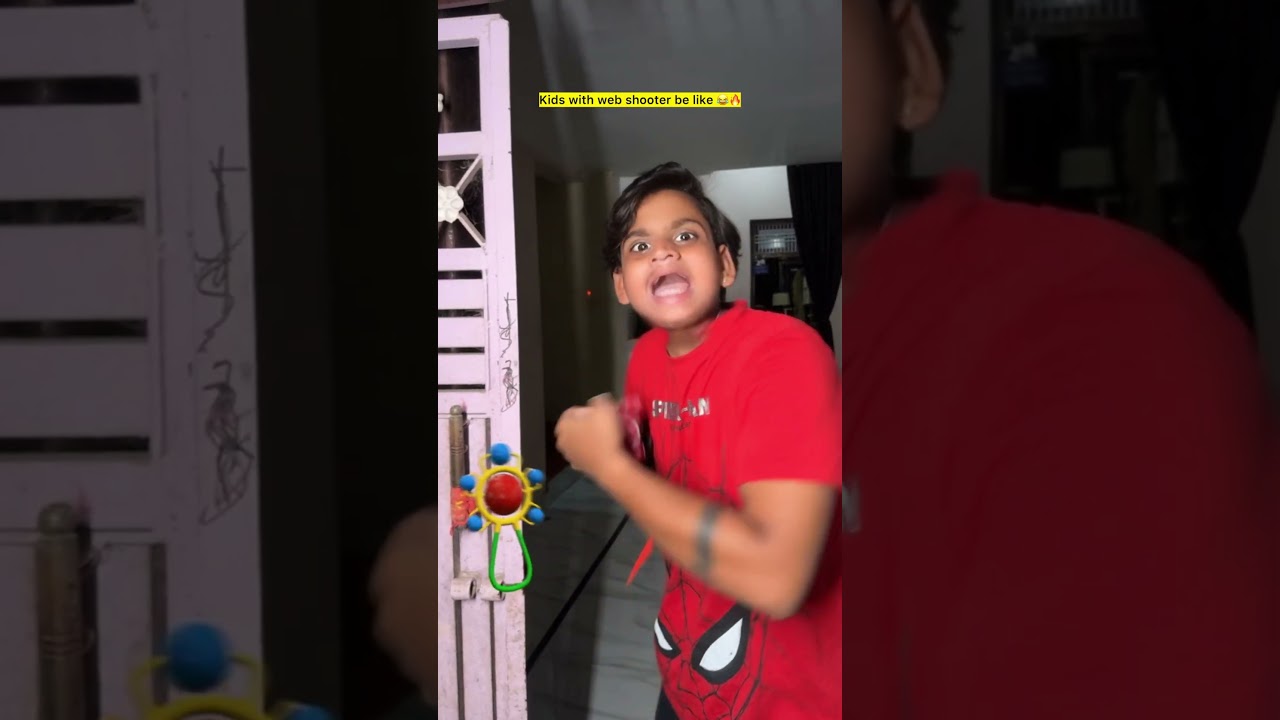 Kids with webshooter 😂🔥| Indian family #shorts #indian #chaman #relatable #chotabhai #bachpan