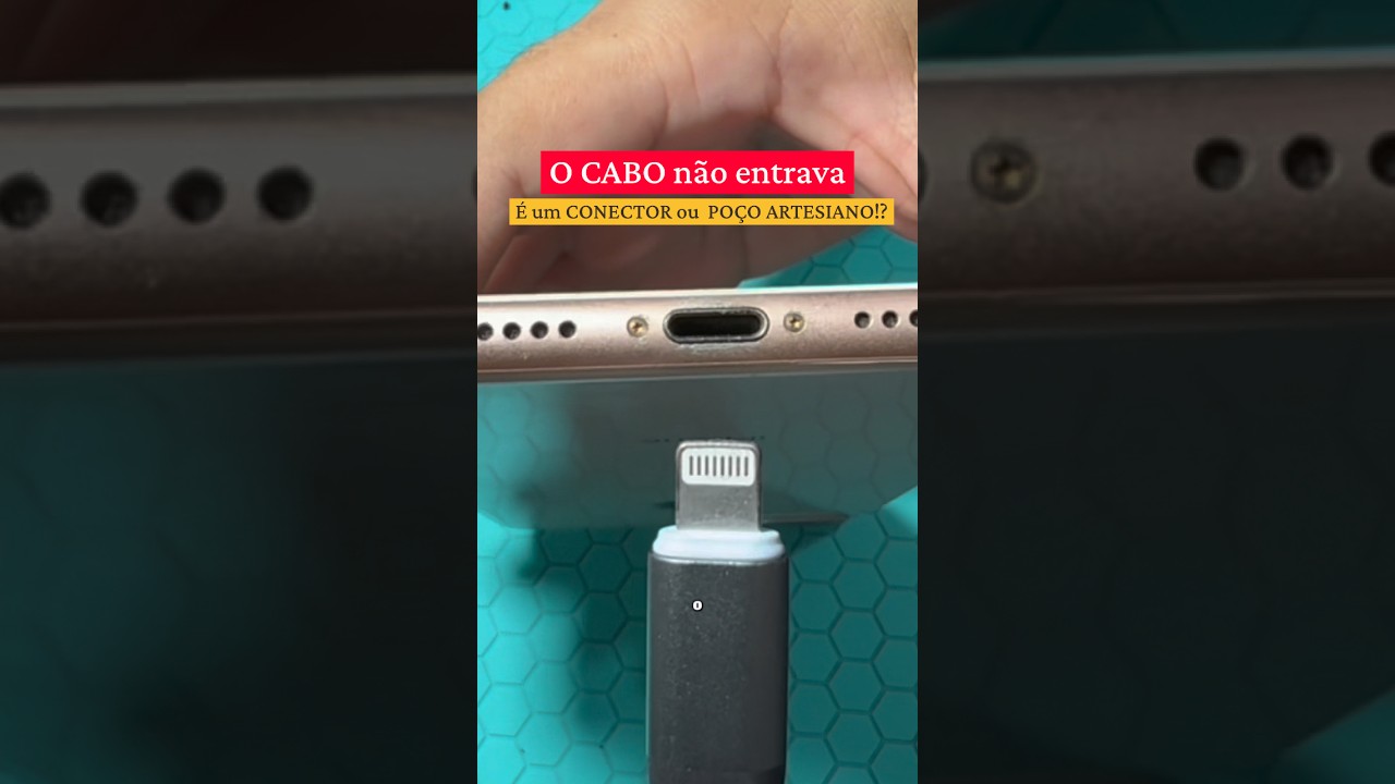 Se o iPhone não carrega pode ser sujeira #assistenciatecnica #celular #tecnologia #dicas #iphone