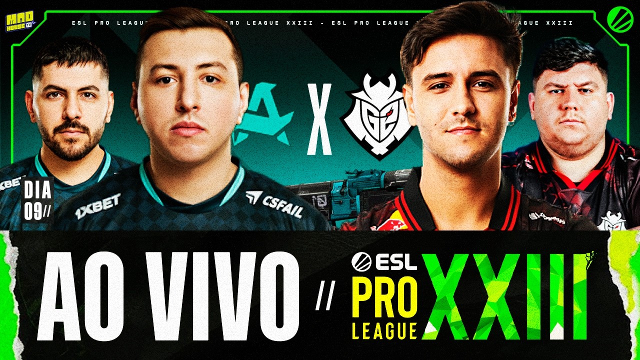 AURORA X G2 - ESL PRO LEAGUE SEASON 23 STAGE 2 (DIA 04) - AO VIVO !jogoscs !social