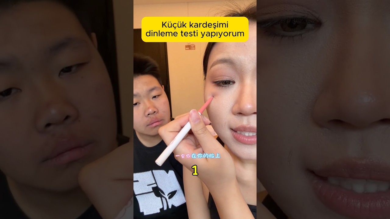 Küçük kardeşimi dinleme testi yapıyorum