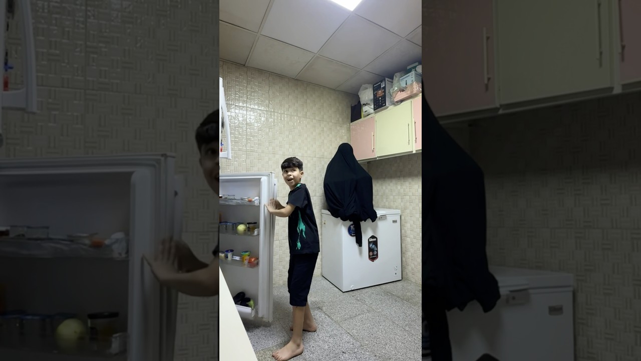بلونه والجني بالمطبخ 👺😂