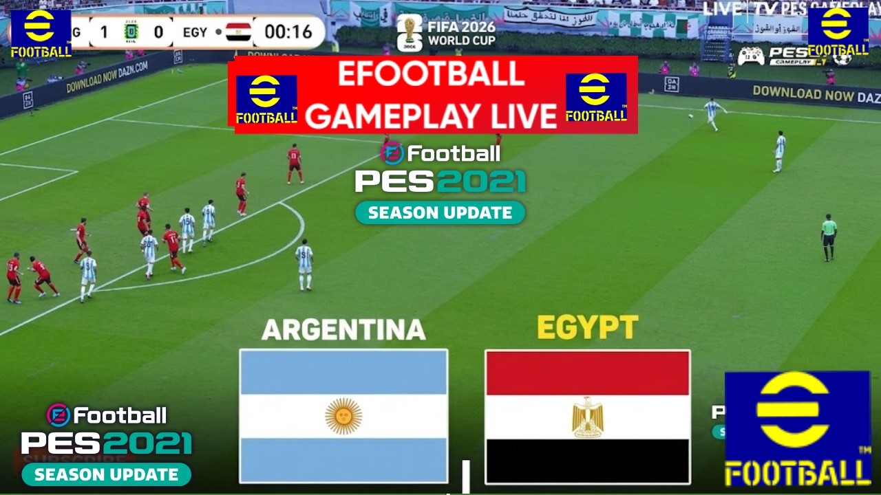 PES 21 GAMEPLAY -  ARGENTINA vs EGYPT LIVE | Ultimate Football Simulation |