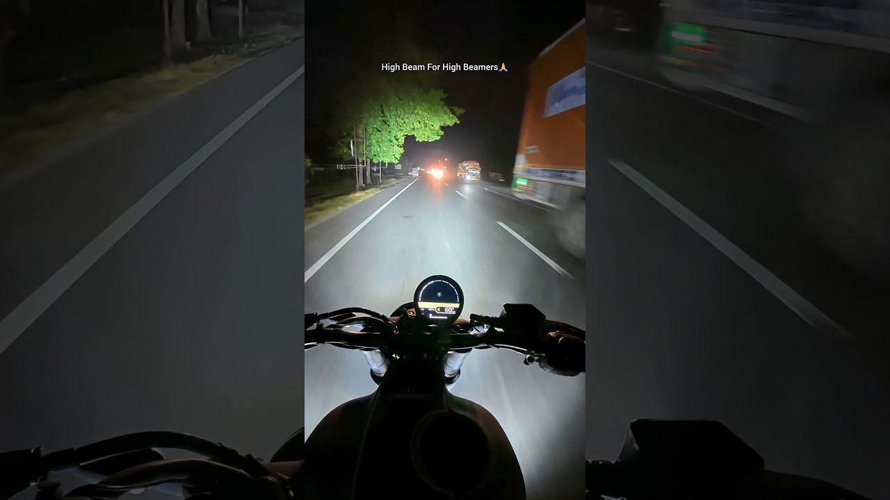 🚨High Beam For High Beamers⚠️ Don't Use High Beam Unnecessarily & Respect Pass Light✅️ #guerrilla450