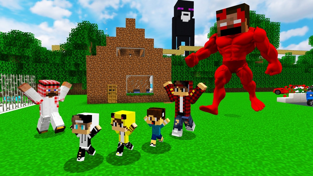 ماين كرافت لكن انا وجيجي وعبوسي وكعبول هربنه من سجن الهيروبراين الاحمر المعضل 😱😨 #فلم_ماين_كرافت