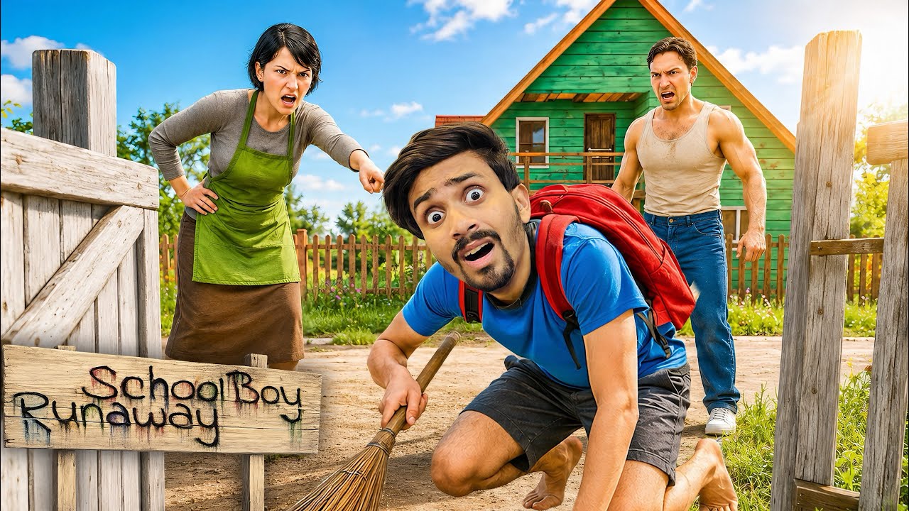 Playing School Boy Runaway | Can I Escape From My Parents? 😲