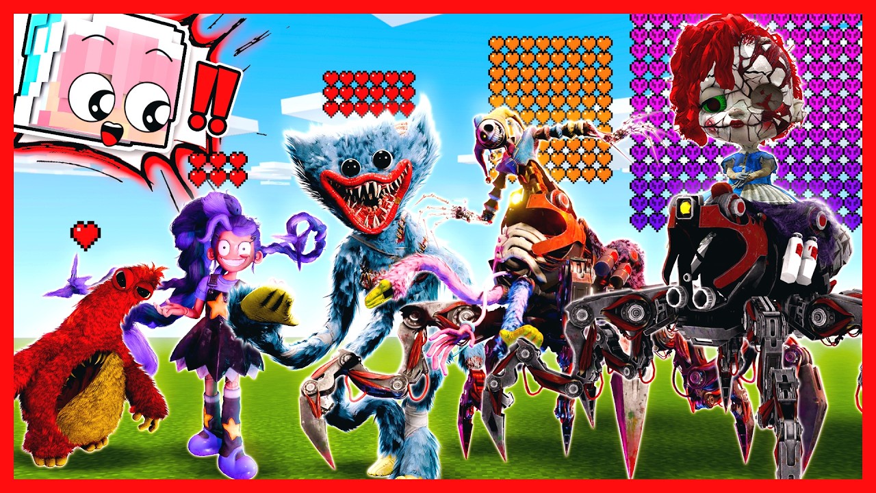 ATUN & MOMON MENCOBA KETAHANAN SEMUA MONSTER POPPY PLAYTIME CHAPTER 5 !! Feat @sapipurba Minecraft