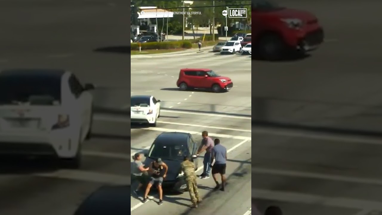 Watch these heroic strangers join forces to save a motorist #goodnews #goodpeople #inspiration