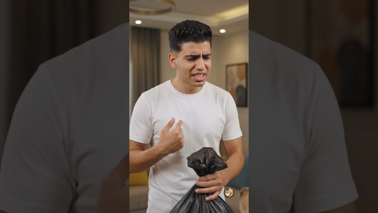 محمد وممدوح مع الزباله😁😂