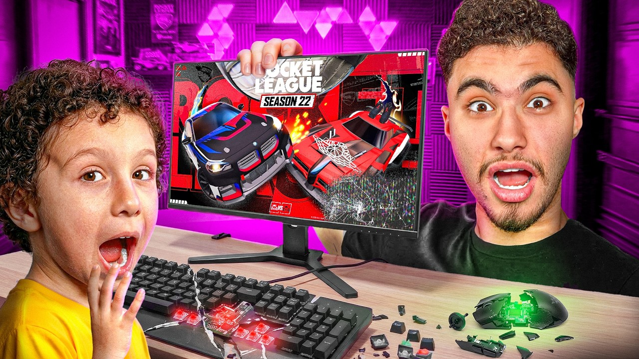 خليت مالك يلعب روكت ليج لاول مرة