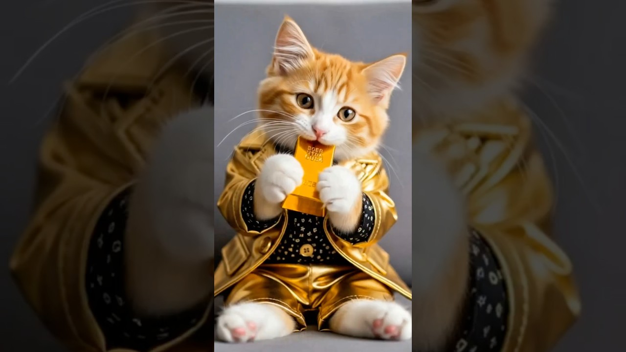 مياو😾اكل الدهب وبقى بطل خارق😱⚡️ياترى اتحول لاي؟! #قطط #shortvideo #cat