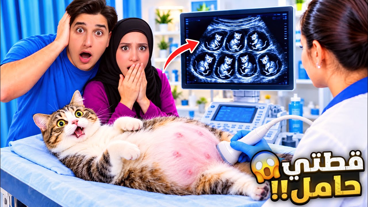 قطتي حامل اخدنها لعند الدكتور وانصدمنا من النتيجة😱/بدها عملية طارئ...💔