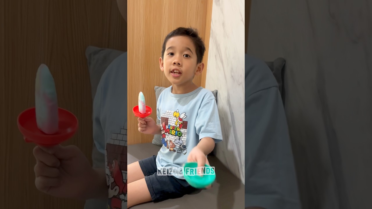 Akibat koko ga mau pakai tatakan es krim akhirnya⁉️