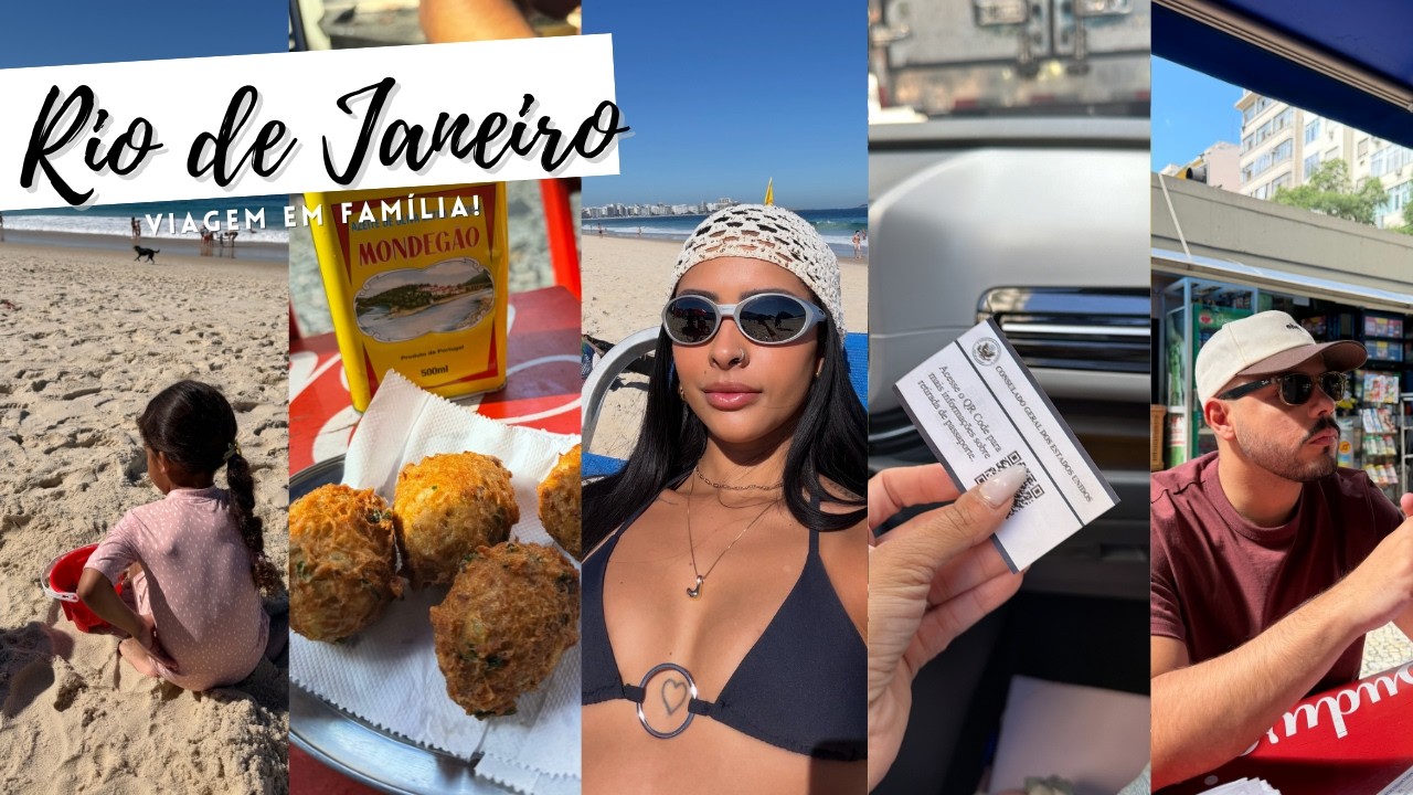 VLOG DA VIAGEM- RIO DE JANEIRO, FOMOS TIRAR O VISTO AMERICANO, HOTEL NO LEME, PRAIA E RESTAURANTES!