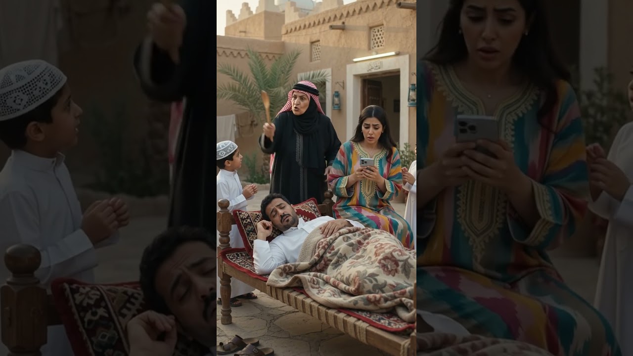 لما الأم تدافع عن نوم ولدها وتطرد الزوجة والأعيال من الغرفة! 😭😴