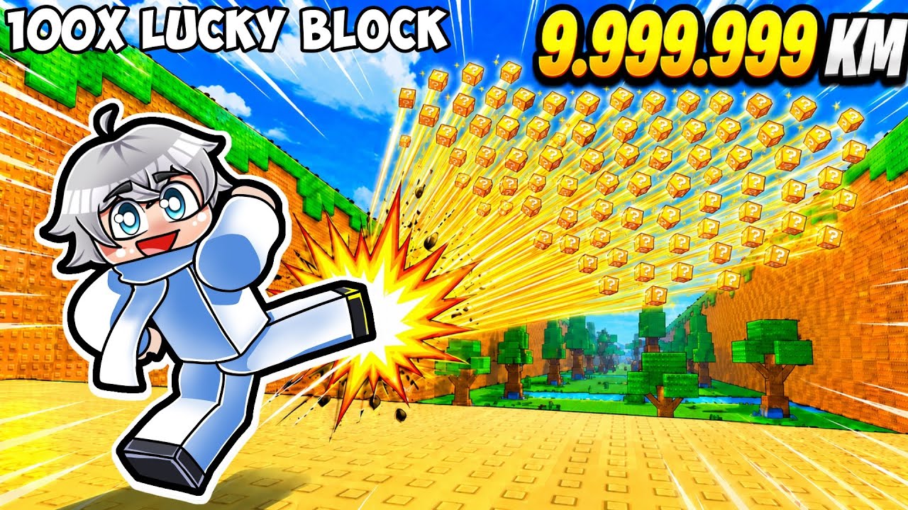 Aku Bikin Tendangan 100x LUCKY BLOCK Demi FARMING ABYSSAL di Kick a Lucky Block