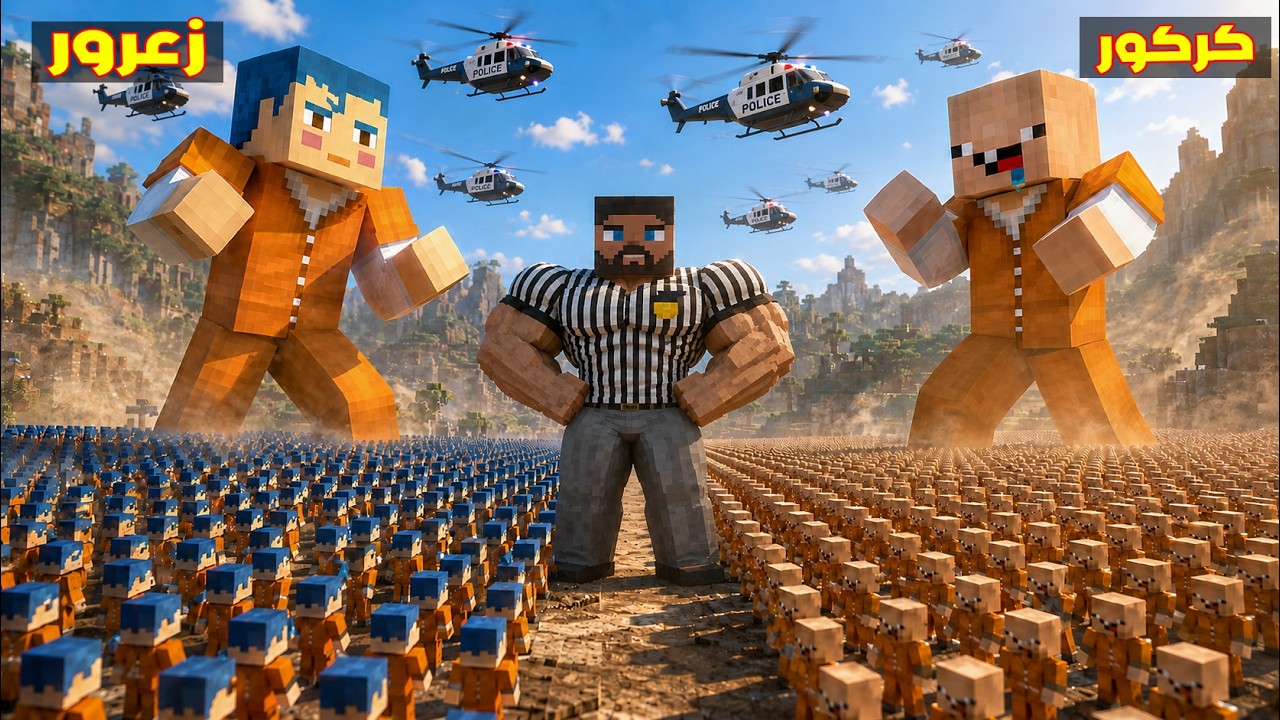 فلم ماين كرافت : جوس يدمر جيش زعرور السجين الكبير و جيش كركور 🔥😂