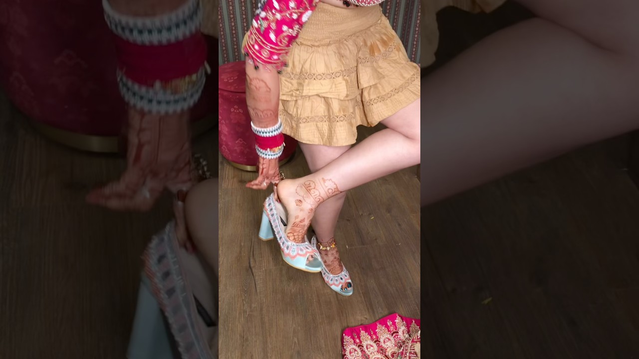 My gorgeous bride in making 🩷💚 Parul Garg